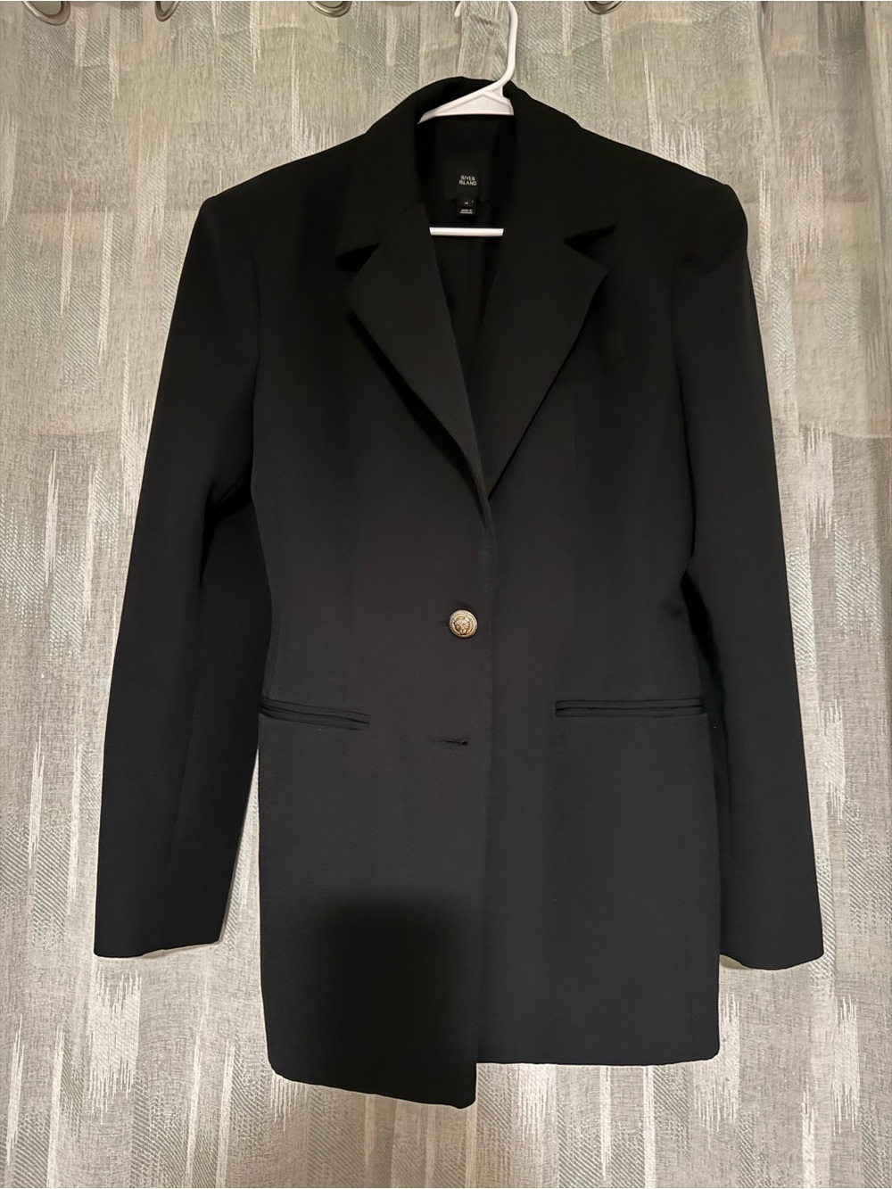 River Island Black Single-Button Blazer